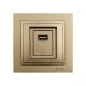 Πρίζα USB φορτίου 2,4A τιτάνιο Mono Electric σειρά Despina Metallic Πρίζα USB φορτίου 2,4A τιτάνιο Mono Electric σειρά Despina Metallic