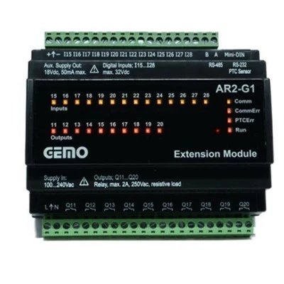 Μονάδα επέκτασης GEMO AR2-G1-24VDC-12D2A για τον προγραμματιζόμενο ελεγκτή PLC