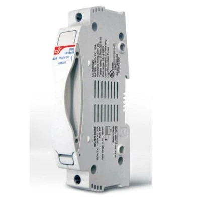 Αποζεύκτης ράγας με ένδειξη 1X32A 1500VDC τύπου 485701 για κυλινδρικές ασφάλειες 10Χ85mm & 14Χ85mm φωτοβολταϊκών Αποζεύκτης ράγας με ένδειξη 1X32A 1500VDC τύπου 485701 για κυλινδρικές ασφάλειες 10Χ85mm & 14Χ85mm φωτοβολταϊκών