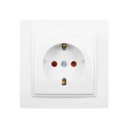 Πρίζα σούκο ασφαλείας λευκή Mono Electric σειρά Despina
