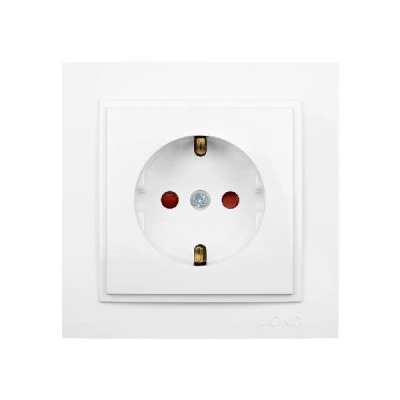 Πρίζα σούκο ασφαλείας λευκή Mono Electric σειρά Despina