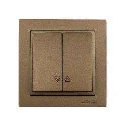 Μπουτόν ρολών καφέ Mono Electric σειρά Despina Metallic