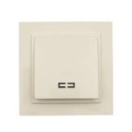 Διακόπτης αλέ-ρετούρ A/R φωτιζόμενος Mono Electric κρεμ σειρά Despina