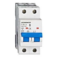 Αυτόματη ασφάλεια διπολική SCHRACK AM617250 2x50A 6KA καμπύλη C