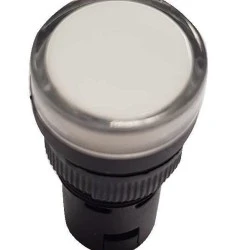 Ενδεικτική λυχνία AD22-22W με led πόρτας πίνακος Φ22 12V AC/DC λευκή στεγανή IP65 Ενδεικτική λυχνία AD22-22W με led πόρτας πίνακος Φ22 12V AC/DC λευκή στεγανή IP65