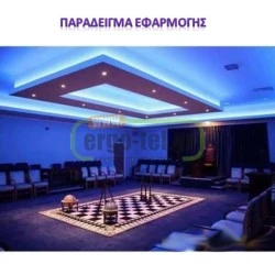 Led ταινία 5m λευκή αυτοκόλλητη 24VDC 24W/m μπλε 252LED/m στεγανή IP54