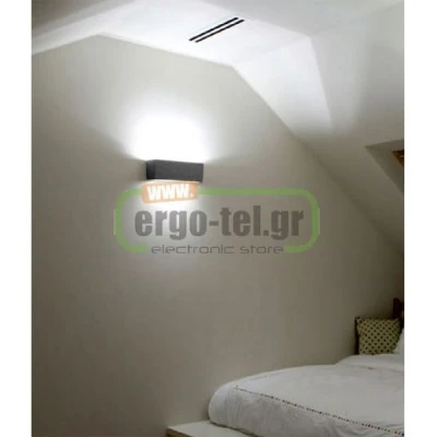 Led φωτιστικό επίτοιχο ορθογώνιο σατινέ 3.3W θερμό φως διπλής κατεύθυνσης 40led 230V στεγανό IP54