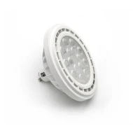 LED λάμπα AR111 GU10 15W 230VAC με λευκό σώμα 4000Κ ενδιάμεσο φως 1500lm και δέσμη φωτός 24°