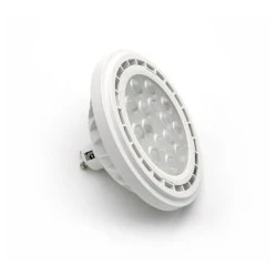 LED λάμπα AR111 GU10 15W 230VAC με λευκό σώμα 4000Κ ενδιάμεσο φως 1500lm και δέσμη φωτός 24°