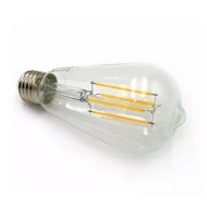 Λάμπα led cog filament αβοκάντο ST64 διάφανη E27 12W 230V 2800k θερμό φως 1200lm δέσμης 360°