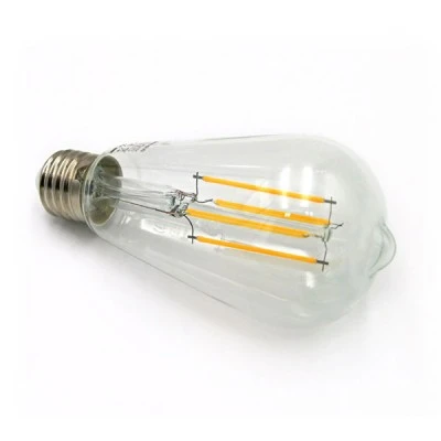 Λάμπα led cog filament αβοκάντο ST64 διάφανη E27 12W 230V 2800k θερμό φως 1200lm δέσμης 360°