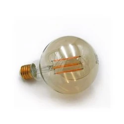 Λάμπα LED COG γλόμπος Φ95 Ε27 8W με μελί κάλυμμα 2200K θερμό φως ντιμαριζόμενη με ΄δέσμη φωτός 330°