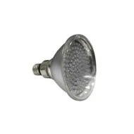 LED λάμπα γυάλινη με ντουί PAR38 E27 120LED 8.5W 42VAC RGB με δέσμη 70°