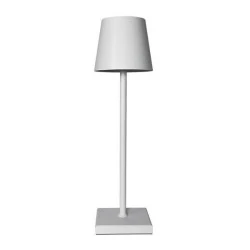 Πορτατίφ αφής επαναφορτιζόμενο LED 3,5W 3000k θερμό λευκό φως με λευκό σώμα IP54