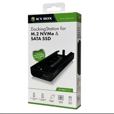 Docking Station για δίσκους M.2 NVMe και SATA SSD με καλώδιο USB 3.2 Gen 2x1 USB Type-C και αντάπτορα για USB Type-A. Docking Station για δίσκους M.2 NVMe και SATA SSD με καλώδιο USB 3.2 Gen 2x1 USB Type-C και αντάπτορα για USB Type-A.
