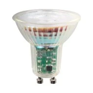 Λάμπα LED GU10 5.5W  γυάλινη  θερμό φως  3000k  550lm δέσμη 38° 175-250V  Ø51mm