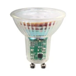 Λάμπα  GU10 5.5W θερμό χρώμα φωτός γυάλινη 2700k 550lm ντιμαριζόμενη με δέσμη  38° Ø50mm