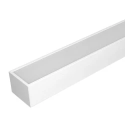 Γραμμικό φωτιστικό αλουμινίου LED 36W 230V θερμό λευκό φως 3000K 120cm λευκό χρώμα με δυνατότητα κρεμαστής επίτοιχης και χωνευτής τοποθέτησης