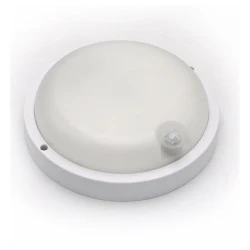Led πλαφονιέρα στρόγγυλη λευκή με ανιχνευτή υπερύθρων 18W 230V 4000k ενδιάμεσο φως 1900lm IP54