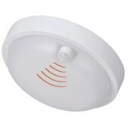 Led πλαφονιέρα στρόγγυλη λευκή με ανιχνευτή υπερύθρων 18W 230V 4000k ενδιάμεσο φως 1900lm IP54