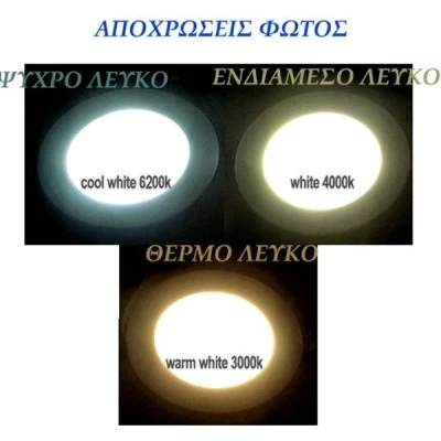 Φωτιστικό LED σποτ ψευδοροφής μπάνιου IP54 14W 230V 6000k ψυχρό φως λευκό στρόγγυλο 110°