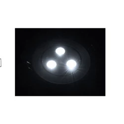 Led σποτ χωνευτό αλουμινίου σατινέ κινητό  ψυχρό φως σατινέ 3x3W Led δέσμης  18°