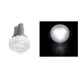 Led σποτ χωνευτό 3x3W ψυχρό φως δέσμης 18° με γυαλί οπαλίνα χωρίς τροφοδοτικό