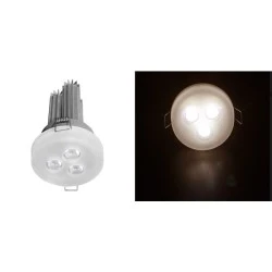 Led σποτ χωνευτό 3x3W θερμό φως δέσμης 45° με γυαλί οπαλίνα χωρίς τροφοδοτικό Led σποτ χωνευτό 3x3W θερμό φως δέσμης 45° με γυαλί οπαλίνα χωρίς τροφοδοτικό