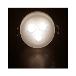 Led σποτ χωνευτό 3x3W θερμό φως δέσμης 90° με γυαλί οπαλίνα χωρίς τροφοδοτικό