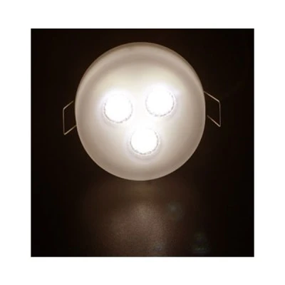 Led σποτ χωνευτό 3x3W θερμό φως δέσμης 90° με γυαλί οπαλίνα χωρίς τροφοδοτικό