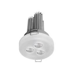 Led σποτ χωνευτό 3x3W θερμό φως δέσμης 90° με γυαλί οπαλίνα χωρίς τροφοδοτικό