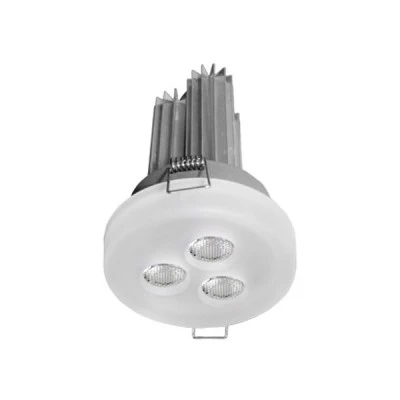 Led σποτ χωνευτό 3x3W θερμό φως δέσμης 90° με γυαλί οπαλίνα χωρίς τροφοδοτικό