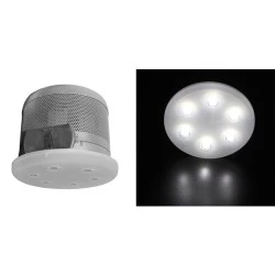 Led σποτ χωνευτό σατινέ 6x3W ψυχρό φως δέσμης 45° από γυαλί οπαλίνα με τροφοδοτικό Led σποτ χωνευτό σατινέ 6x3W ψυχρό φως δέσμης 45° από γυαλί οπαλίνα με τροφοδοτικό