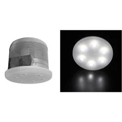 Led σποτ χωνευτό  σατινέ 6x3W ψυχρό φως δέσμης 60° από γυαλί οπαλίνα με τροφοδοτικό