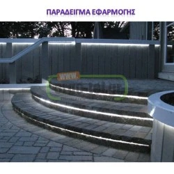 Φωτοσωλήνας δικάναλος LED 4,45 W/m σε ψυχρό χρώμα φωτός 36LED/m δυνατότητα κοπής ανά 2m IP44 στεγανός