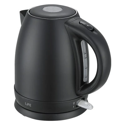 Bραστήρας 1.7L 2200W σε μαύρο ματ χρώμα με ένδειξη στάθμης νερού & καπάκι ασφαλείας