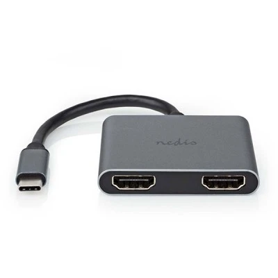 Σταθμός σύνδεσης USB 3.2 Gen 1x1 USB Type-C αρσενικό σε 2xHDMI θηλυκό με ενσωματωμένο καλώδιο 0.10m Σταθμός σύνδεσης USB 3.2 Gen 1x1 USB Type-C αρσενικό σε 2xHDMI θηλυκό με ενσωματωμένο καλώδιο 0.10m