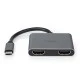 Σταθμός σύνδεσης USB 3.2 Gen 1x1 USB Type-C αρσενικό σε 2xHDMI θηλυκό με ενσωματωμένο καλώδιο 0.10m Σταθμός σύνδεσης USB 3.2 Gen 1x1 USB Type-C αρσενικό σε 2xHDMI θηλυκό με ενσωματωμένο καλώδιο 0.10m