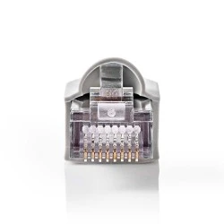 Κονέκτορας CΑΤ 5e FTP RJ45 αρσενικό PVC με καπάκια και επίχρυσες επαφές σε συσκευασία 10 τεμαχίων 