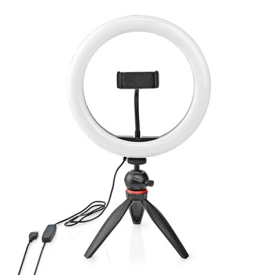 Ring Light 10" (26 cm) με 120 λάμπες LED τρίποδο στήριξης 6W με ρυθμιζόμενη ένταση & 3 λειτουργίες θερμοκρασίας χρώματος Ring Light 10" (26 cm) με 120 λάμπες LED τρίποδο στήριξης 6W με ρυθμιζόμενη ένταση & 3 λειτουργίες θερμοκρασίας χρώματος