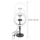 LED Ring Light 10" 26 cm με 120 λάμπες 6W επιτραπέζια βάση στήριξης & 3 λειτουργίες θερμοκρασίας χρώματος (2700-6700K)
