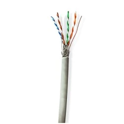 Καλώδιο δικτύου CAT 6 S/FTP σε κουλούρα 100m PVC σε γκρι χρώμα ιδανικό εσωτερική χρήση