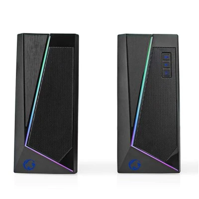 Στερεοφωνικά gaming ηχεία 2.0 με RGB φωτισμό, 18W και έλεγχος φωτός μέσω της αφής Στερεοφωνικά gaming ηχεία 2.0 με RGB φωτισμό, 18W και έλεγχος φωτός μέσω της αφής