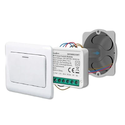 Wi-Fi Smart διακόπτης 16A κομψός & διακριτικός σχεδιασμός για εύκολη τοποθέτηση με εφαρμογή για Android & iOS 