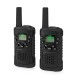  Walkie talkie με εμβέλεια έως και 6 km σε μαύρο χρώμα ABS με φωτιζόμενη οθόνη 0.9" 