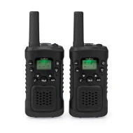  Walkie talkie με εμβέλεια έως και 6 km σε μαύρο χρώμα ABS με φωτιζόμενη οθόνη 0.9" 