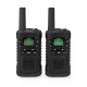  Walkie talkie με εμβέλεια έως και 6 km σε μαύρο χρώμα ABS με φωτιζόμενη οθόνη 0.9" 