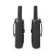  Walkie talkie με εμβέλεια έως και 6 km σε μαύρο χρώμα ABS με φωτιζόμενη οθόνη 0.9" 