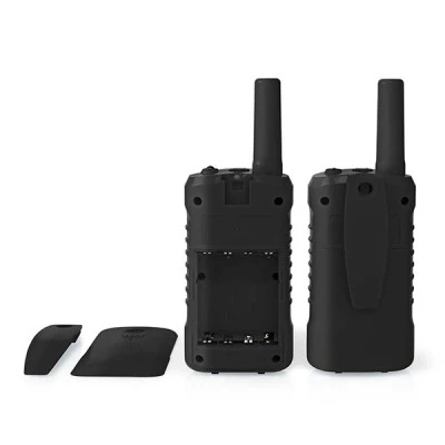  Walkie talkie με εμβέλεια έως και 6 km σε μαύρο χρώμα ABS με φωτιζόμενη οθόνη 0.9" 