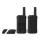  Walkie talkie με εμβέλεια έως και 6 km σε μαύρο χρώμα ABS με φωτιζόμενη οθόνη 0.9" 